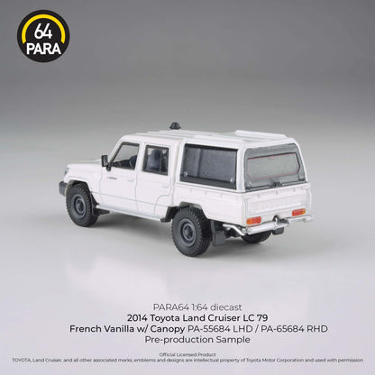 PREORDER PARA64 1/64 2014 Toyota Land Cruiser Double Cab Pickup LC79 -Vanilla – PA-55684 (Approx. Release Date : Q1 2025 subject to manufacturer's final decision)