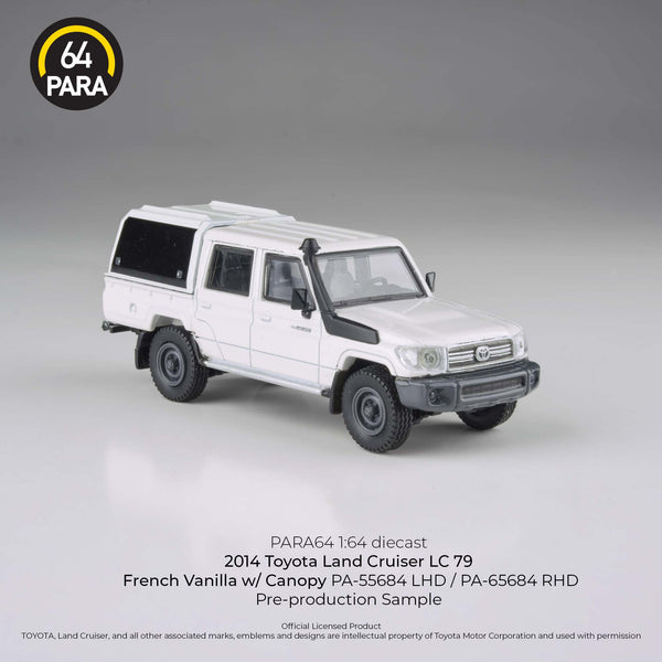 PREORDER PARA64 1/64 2014 Toyota Land Cruiser Double Cab Pickup LC79 -Vanilla – PA-55684 (Approx. Release Date : Q1 2025 subject to manufacturer's final decision)