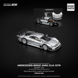 PREORDER POPRACE 1/64 MERCEDES-BENZ AMG CLK GTR - SILVER PR640158 (Approx. Release Date: Q1 2025 and subject to the manufacturer's final decision)