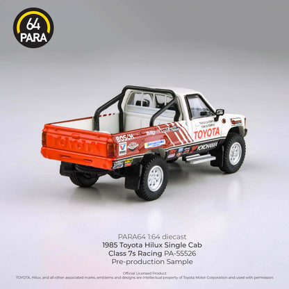 PARA64 1/64 1985 Toyota Hilux Class 7s Racing – White/Red – PA-55526