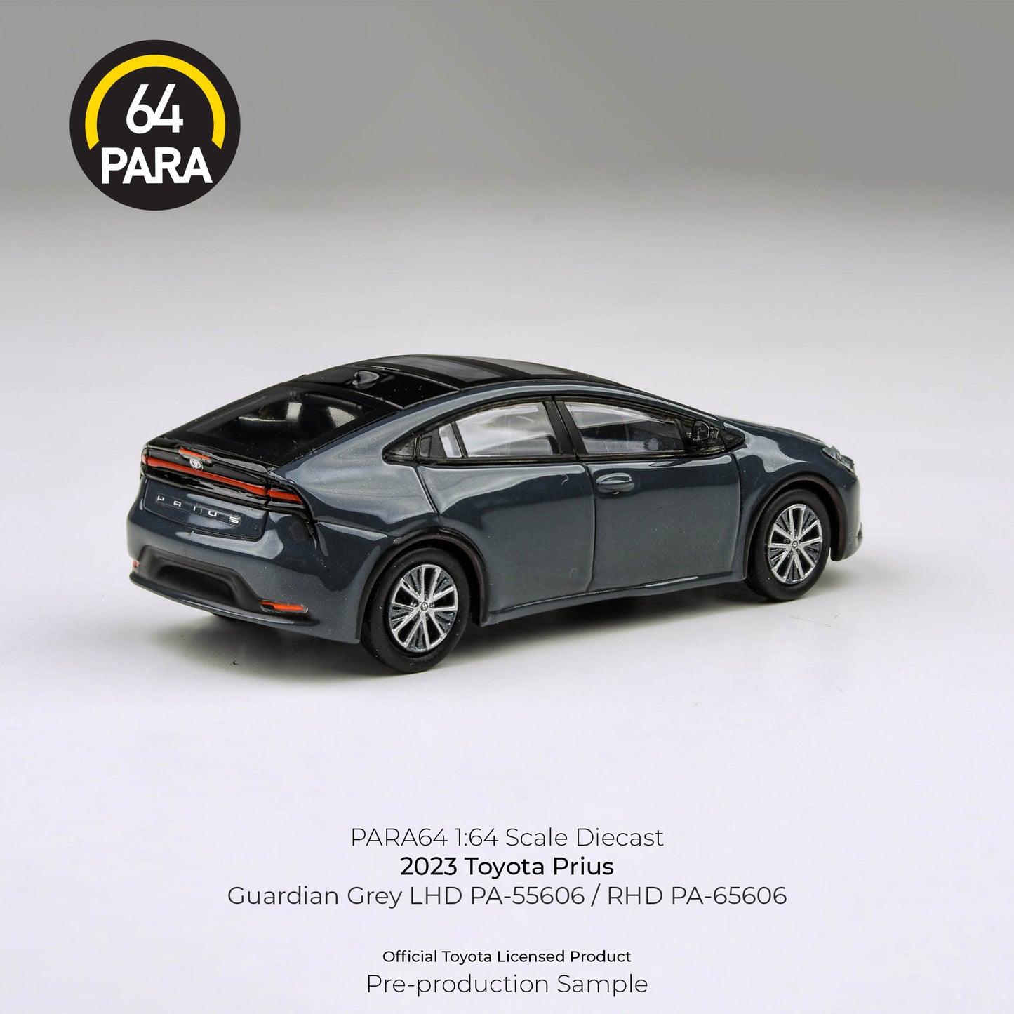 PARA64 1/64 2023 Toyota Prius – Guardian Grey – PA-55606