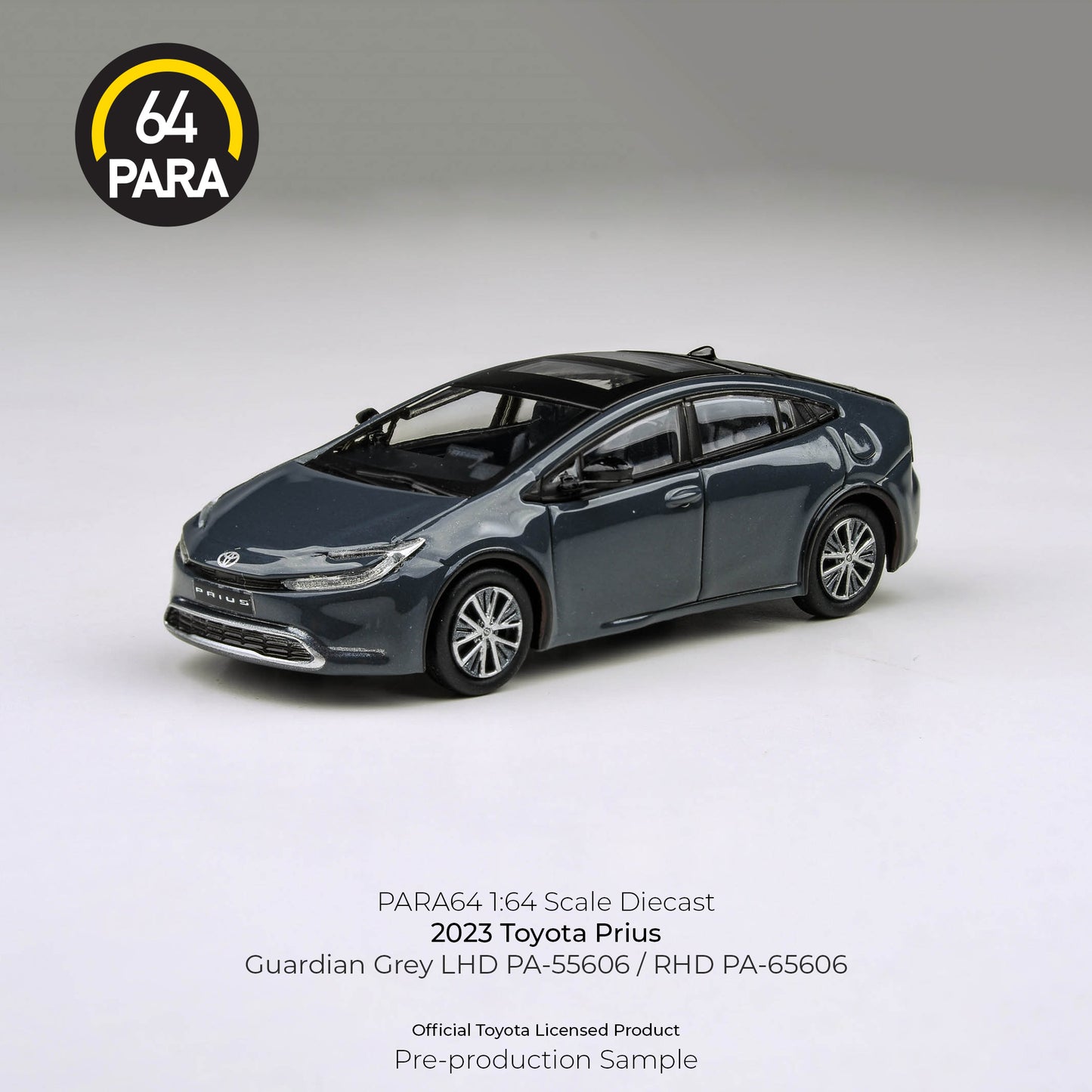 PARA64 1/64 2023 Toyota Prius – Guardian Grey – PA-55606