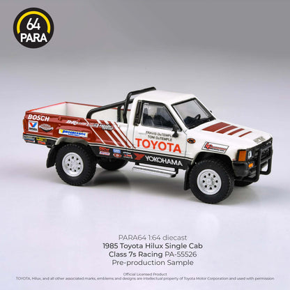 PARA64 1/64 1985 Toyota Hilux Class 7s Racing – White/Red – PA-55526