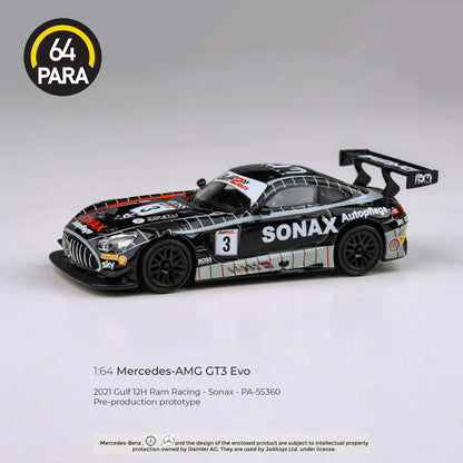 PARA64 1/64 Mercedes-AMG GT3 2021 Gulf 12H Ram Racing – Sonax – PA-55360