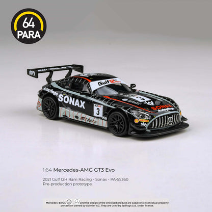 PARA64 1/64 Mercedes-AMG GT3 2021 Gulf 12H Ram Racing – Sonax – PA-55360