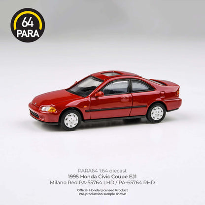 PARA64 1/64 1995 Honda Civic Coupe EJ1 – Milano Red – PA-55764