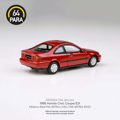 PARA64 1/64 1995 Honda Civic Coupe EJ1 – Milano Red – PA-55764