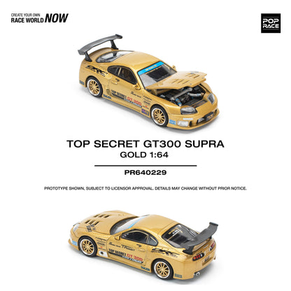 POPRACE 1/64 TOP SECRET GT300 SUPRA - GOLD PR640229