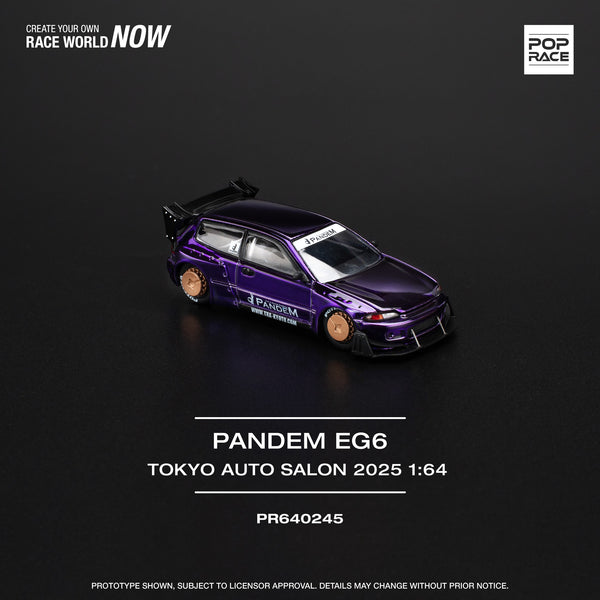 COMING SOON! POPRACE 1/64 Pandem Civic EG6 TOKYO AUTO SALON 2025 Exclusive Edition PR640245 (Approx. ETA FEB 2025