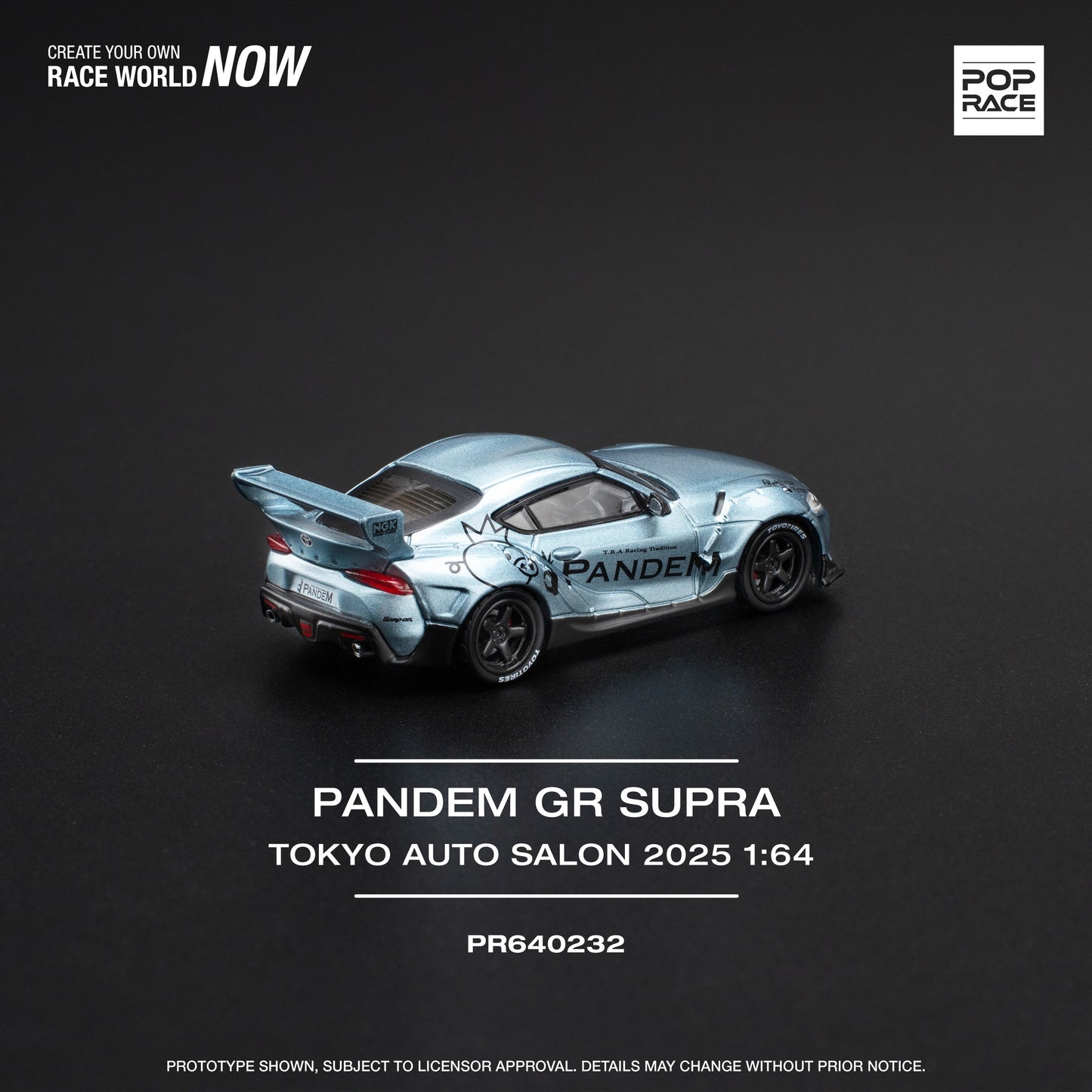 POPRACE 1/64 Pandem GR Supra TOKYO AUTO SALON 2025 Exclusive Edition PR640232