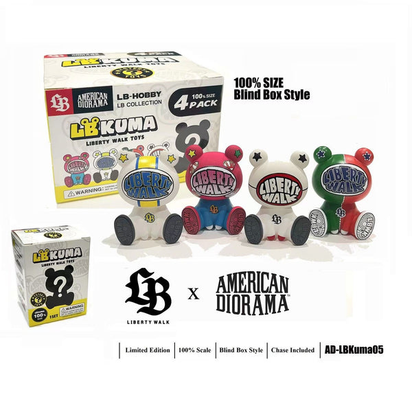 PREORDER American Diorama - Liberty Walk Kuma 100% Blind Box style (AD-LBKuma05) (Approx. Release Date : Q2 2025 subject to manufacturer's final decision)