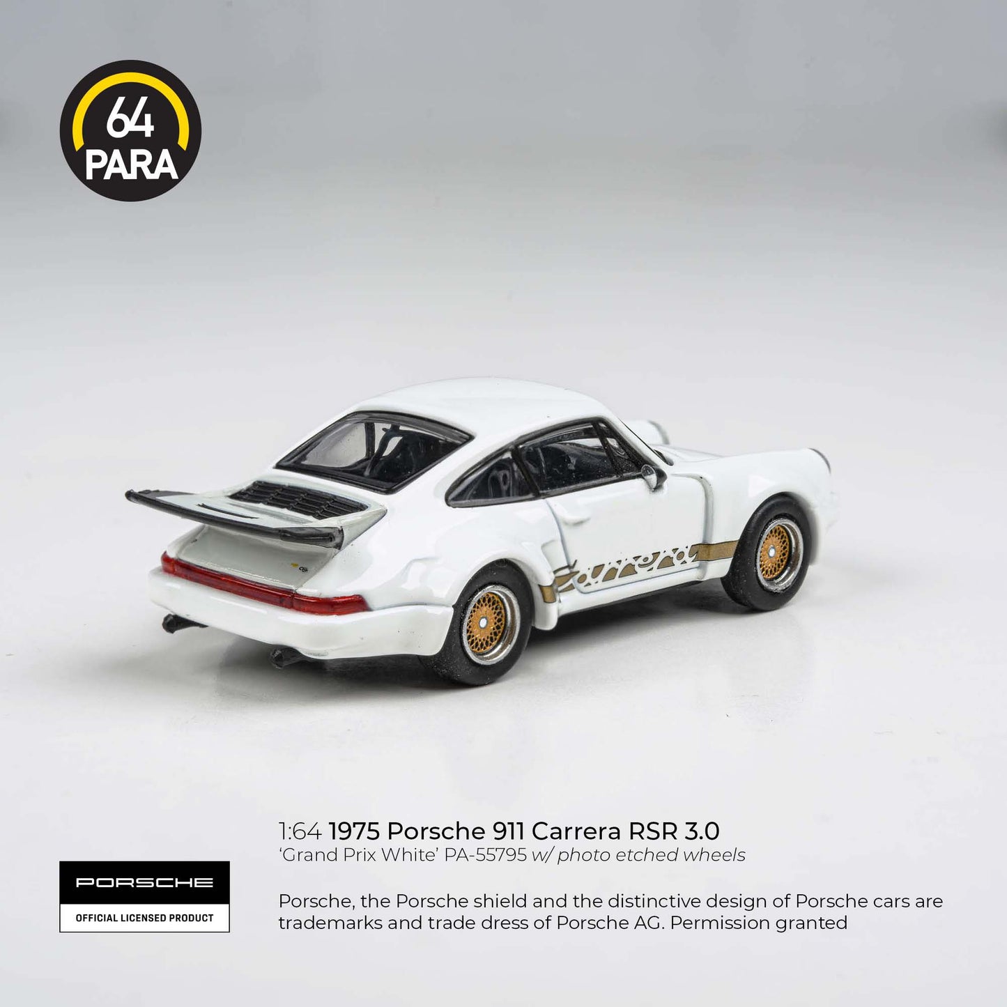 PARA64 1/64 1975 Porsche 911 Carrera RSR 3.0 Grand Prix White PA-55795
