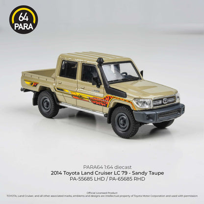 PARA64 1/64 2014 Toyota Land Cruiser LC 79 – Sandy Taupe RHD PA-65685