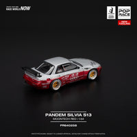 PREORDER POPRACE 1/64 PANDEM SILVIA S13 - MOONTECH RED PR640258 (Approx. Release Date: Q3 2025 and subject to the manufacturer's final decision)