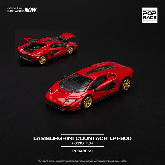 POPRACE 1/64 LAMBORGHINI COUNTACH LPI-800 - ROSSO PR640259