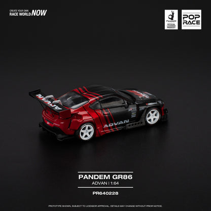 POPRACE 1/64 PANDEM GR86 - ADVAN PR640228