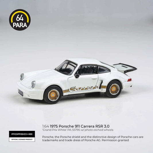 PARA64 1/64 1975 Porsche 911 Carrera RSR 3.0 Grand Prix White PA-55795
