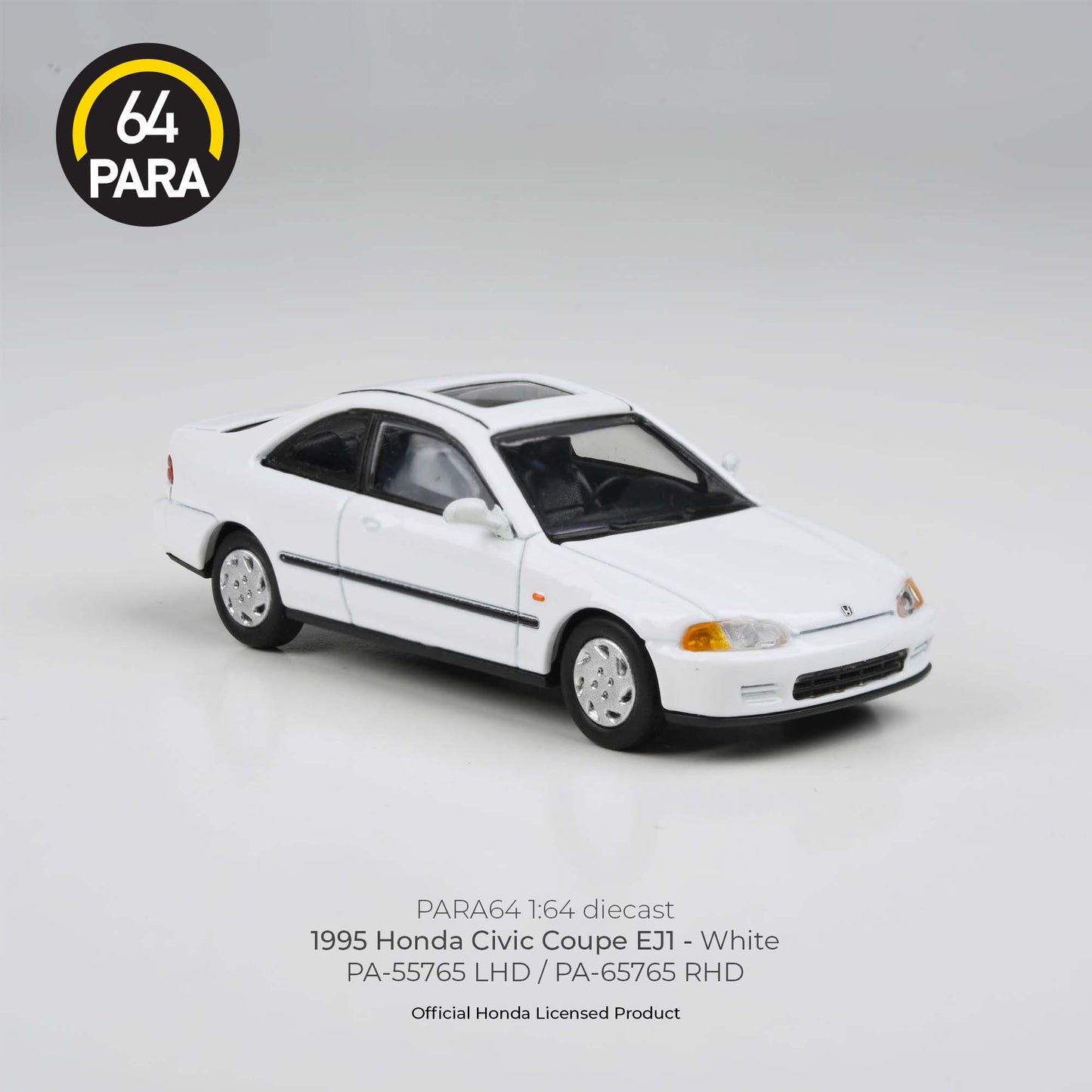 PARA64 1/64 1995 Honda Civic Coupe EJ1 White RHD PA-65765