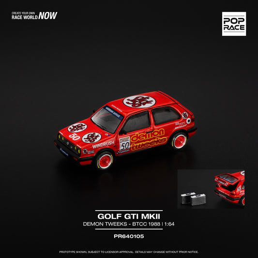 POPRACE 1/64 GOLF GTI MkII - TEAM DEMON TWEEKS BTCC 1988 PR640105