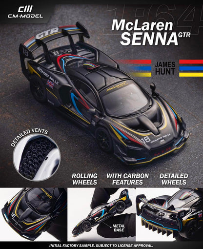 CM MODEL 1/64 McLaren Senna GTR - James Hunt HEC 2025 Exclusive Model CM64-SennaGTR-JH