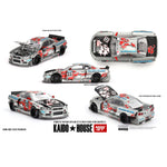 PREORDER MINI GT x Kaido House 1/64 Nissan Skyline GT-R (R34) Kaido Star Racing V1- Silver KHMG197 (Approx. Release Date : Q4 2025 subject to manufacturer's final decision)