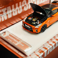 MOTORHELIX 64SENIOR 1/64 Customized GT-R R35 Metallic Orange HEC 2025 Exclusive Model M63509