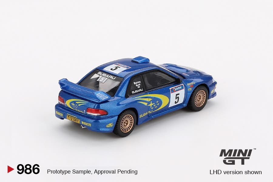 MINI GT 1/64 Subaru Impreza WRC99 – #5 Richard Burns / Robert Reid – Winner, 1999 Rally Australia – Australia Exclusive MGT00986-BL