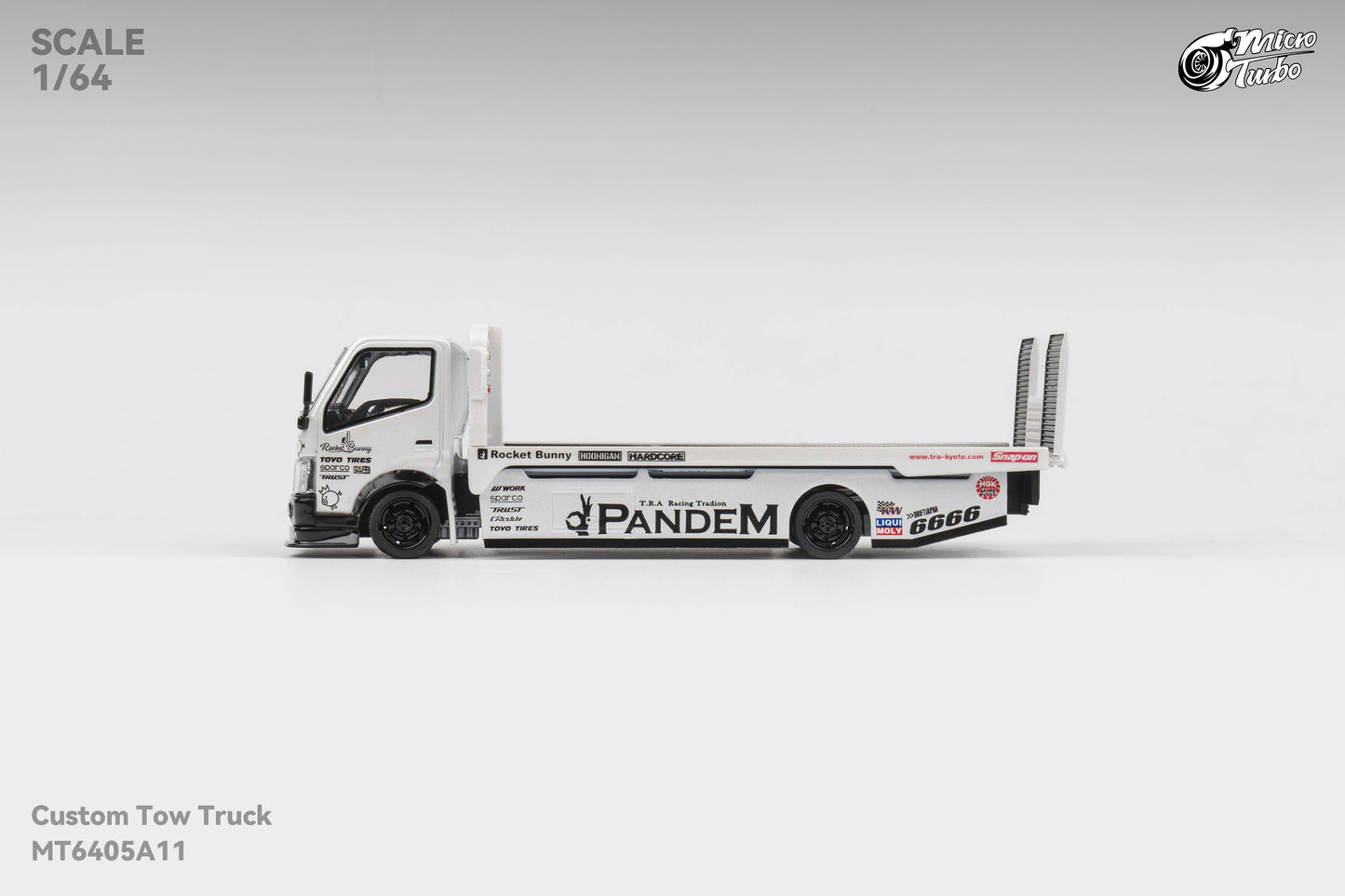 Micro Turbo 1/64 Custom Tow Truck Rocket Bunny - White MT6405A11