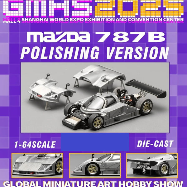 MOTORHELIX 1/64 Mazda 787B POLISHING VERSION GMHS 2025 Exclusive Event Model M60102