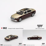 PREORDER MINI GT 1/64 Mercedes-Maybach S680 Gold / Dark Red Metallic MGT00962-L (Approx. Release Date : Q2 2025 subject to manufacturer's final decision)