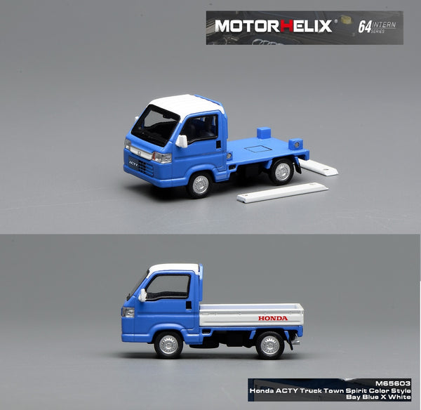 PREORDER Motorhelx Intern Series 1/64 Honda ACTY Truck Bay Blue x White M65603 (Approx. Release Date: Q4 2025 and subject to the manufacturer's final decision)