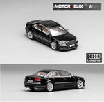 PREORDER Motorhelx Intern Series 1/64 Audi A8 (D3) Facelift 2008 Brilliant Black M68216 (Approx. Release Date: Q4 2025 and subject to the manufacturer's final decision)