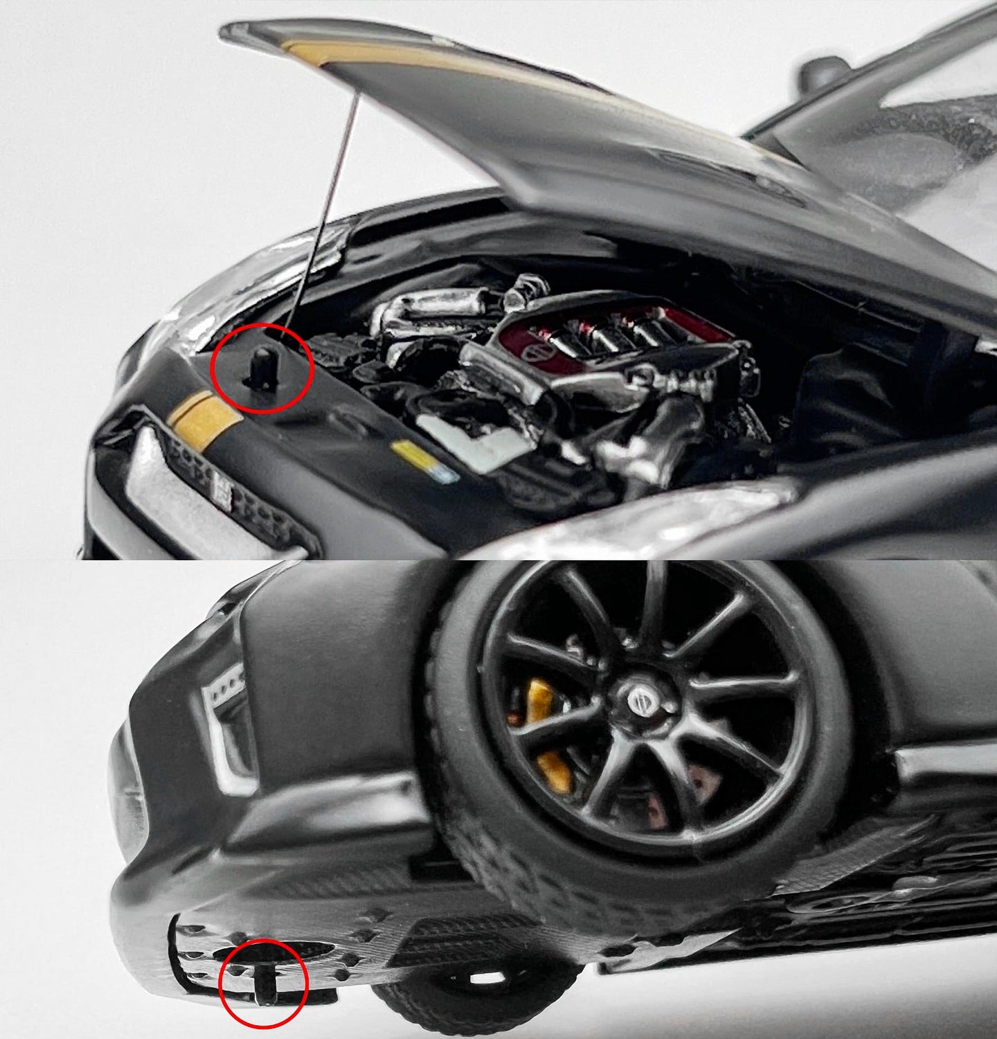 Motorhelix 1/64 NISSAN GT-R (R35) with Customized Headlights