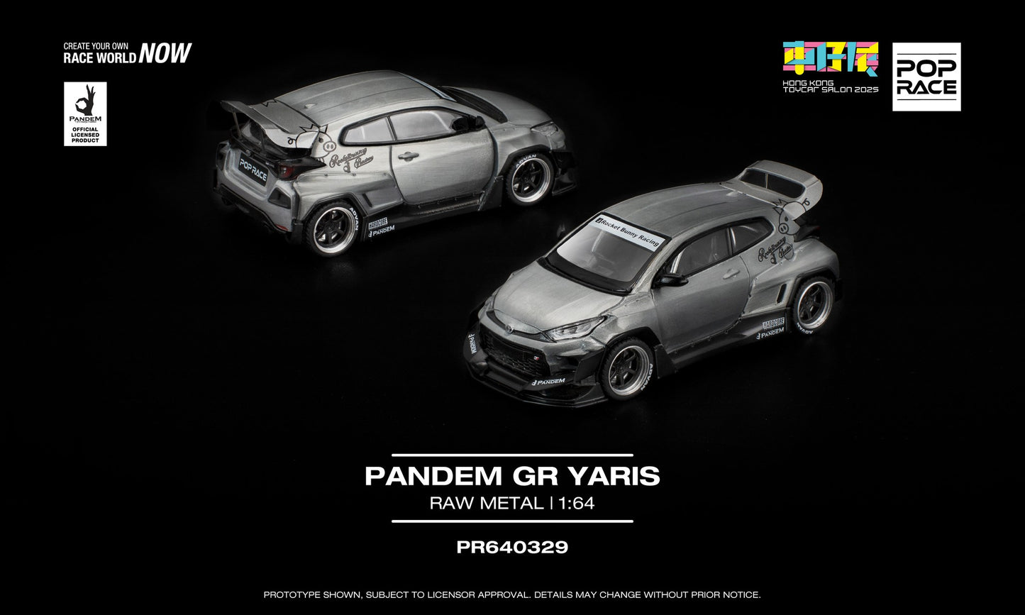 POPRACE 1/64 PANDEM GR YARIS RAW MATERIAL (HK TOYCAR SALON 2025 Special Release) PR640329