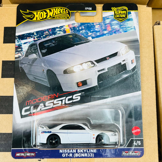 HOTWHEELS PREMIUM CAR CULTURE NISSAN SKYLINE GT-R (BNR33) HRV99