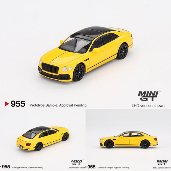 PREORDER MINI GT 1/64 Bentley Flying Spur Monaco Yellow MGT00955-L (Approx. Release Date : Q2 2025 subject to manufacturer's final decision)