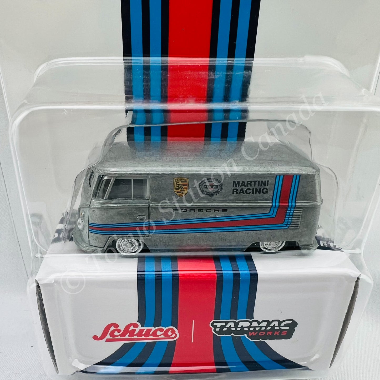 *CHASE CAR* Tarmac Works x Schuco 1/64 Volkswagen T1 Panel Van Martini Racing T64S-005-MAR