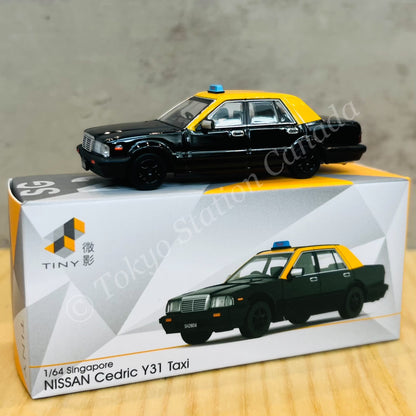 TINY 微影 1/64 Tiny City SG25 Nissan Cedric Y31 Taxi (Black & Yellow) ATCSG64053