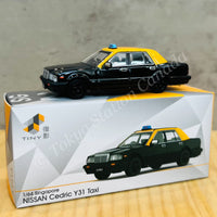 TINY 微影 1/64 Tiny City SG25 Nissan Cedric Y31 Taxi (Black & Yellow) ATCSG64053
