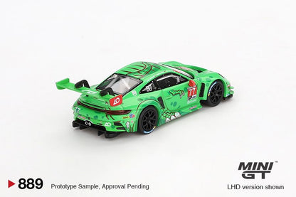 MINI GT 1/64 Porsche 911 GT3 R #77 AO Racing 2024 IMSA Daytona 24 Hrs GTD Pro 2nd Place MGT00889-L