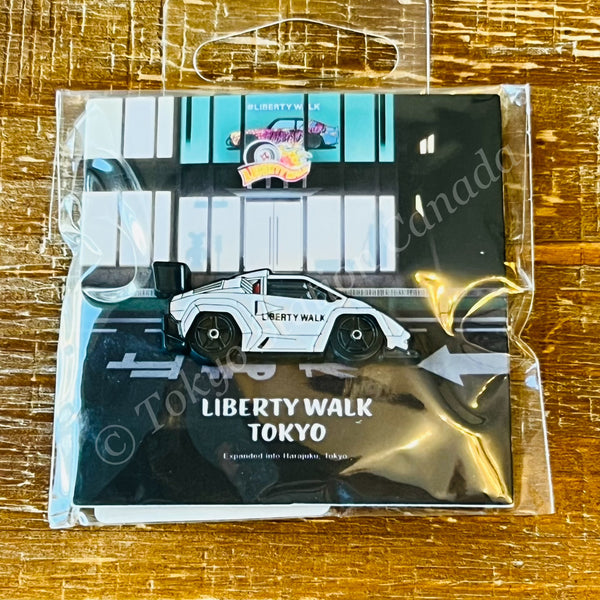 LIBERTY WALK JAPAN x Leen Customs Pin Badge - LB-WORKS Countach WHITE CB6-CTSL