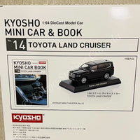 KYOSHO MINI CAR & BOOK (No. 14) 1/64 TOYOTA LAND CRUISER - BLACK
