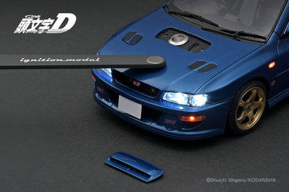 Ignition Model 1/18 	INITIAL D SUBARU Impreza WRX type R Sti Version V (GC8) Blue With LED light IG3539