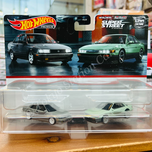 HOTWHEELS PREMIUM CAR CULTURE '91 NISSAN SENTRA SE-R AND NISSAN SILVIA (S13) HYF04