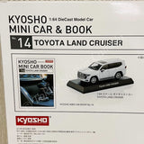 KYOSHO MINI CAR & BOOK (No. 14) 1/64 TOYOTA LAND CRUISER - WHITE