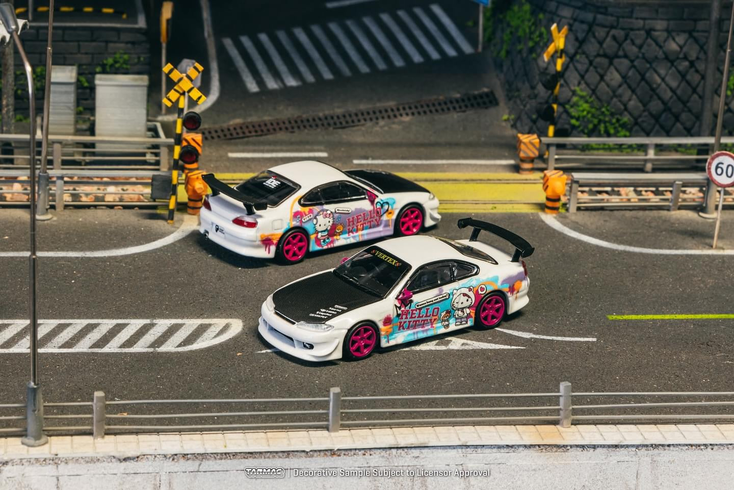 1/64 改 日産 Silvia S15 Vertex Rays 57D関村 TARMAC WORKS GLOBAL64 1/64 VERTEX Nissan Silvia S15 Hello Kitty