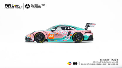 PREORDER Almost Real 1/64 Porsche 911 GT3 R 2026 China GT Ningbo Absolute Racing #22 640007001 (Approx. Release Date: Q1 2027 and subject to the manufacturer's final decision)