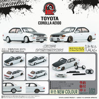 BM Creations 1/64 Toyota Corolla AE100 - Pearl White with Carbon Bonnet RHD