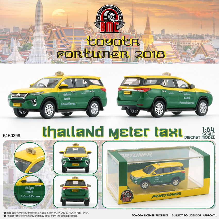 BM Creations 1/64 Toyota Fortuner 2018 Thailand Taxi (RHD) 64B0399