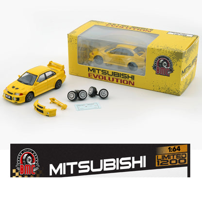 BM Creations 1/64 Mitsubishi Lancer EVO V / VI - YELLOW (RHD) 64B0407